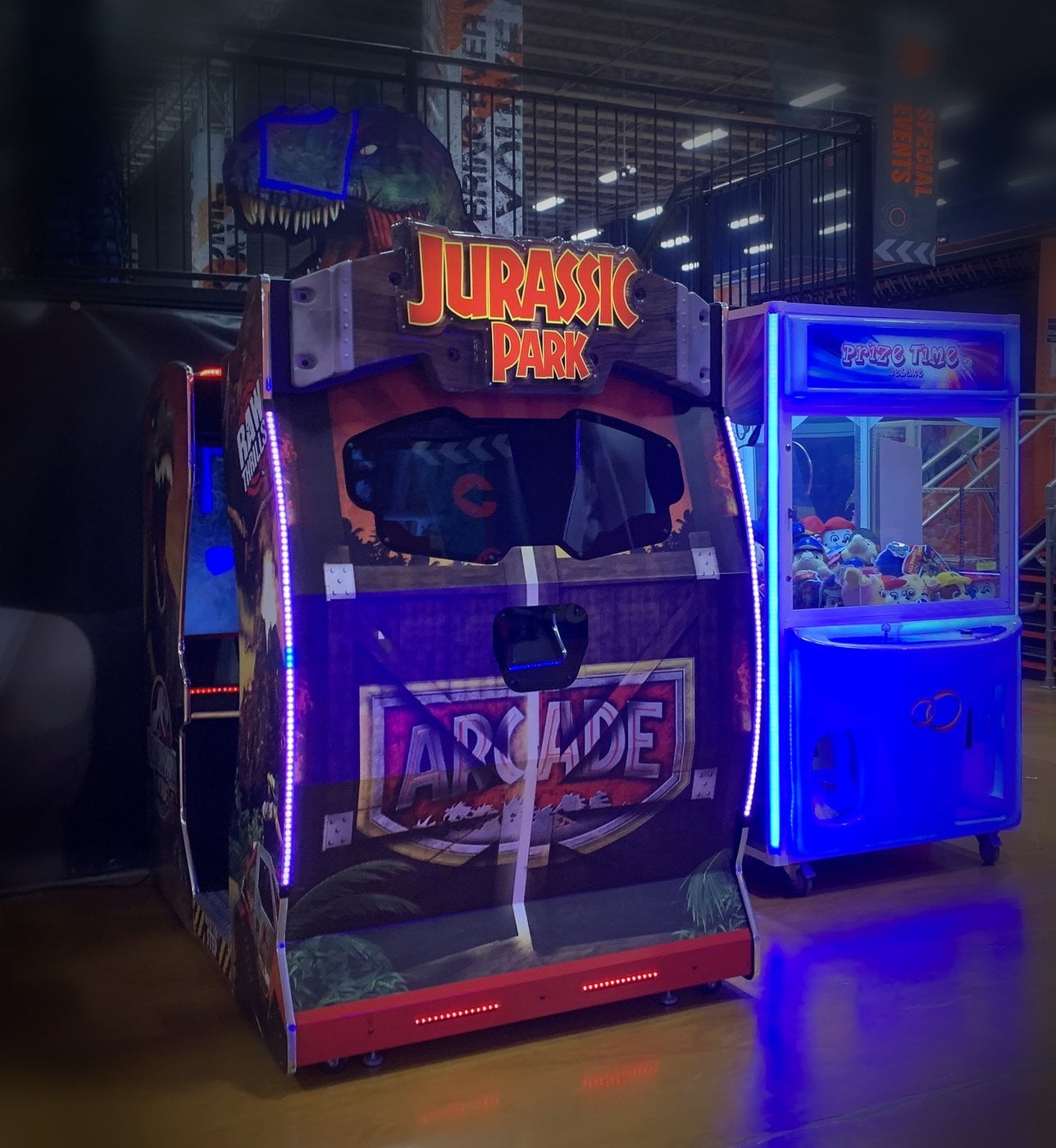 Compact arcade games for a family venue lobby